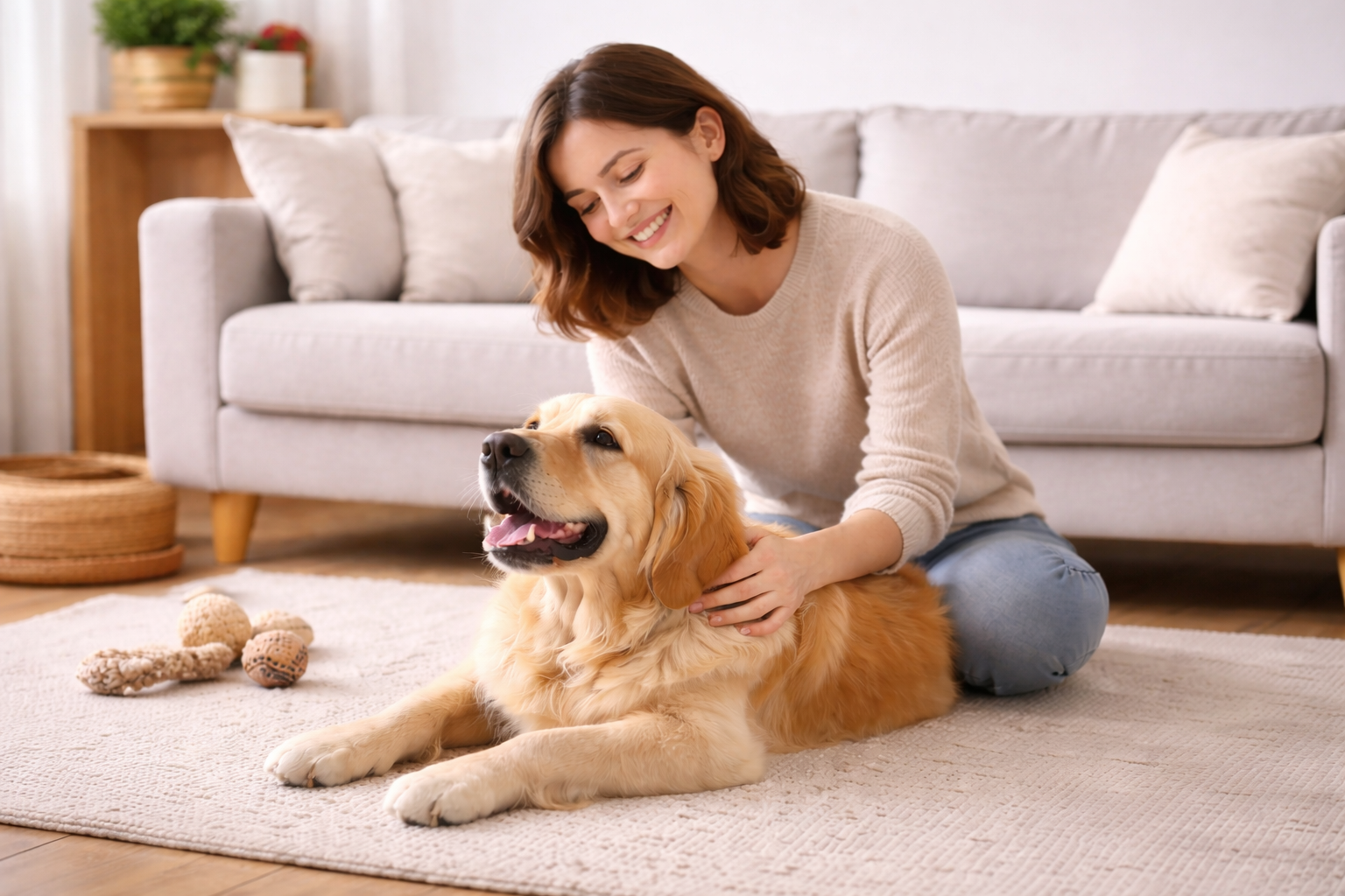 Trabajo de gestión emocional con perro en casa durante proceso de ansiedad por separación